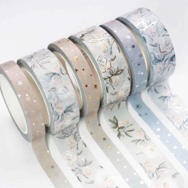 Custom Gold Foil Printed Washi Tape Roll