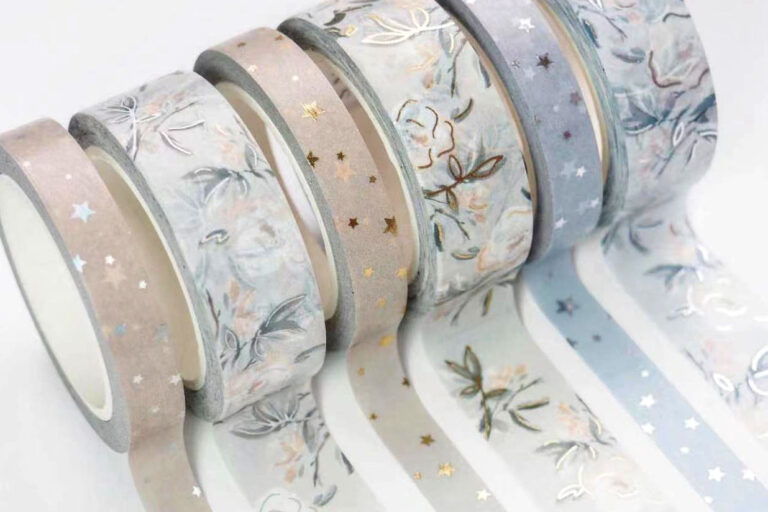 Custom Gold Foil Printed Washi Tape for Planners and Creative Masking Use (2) Custom Gold Foil Printed Washi Tape Roll