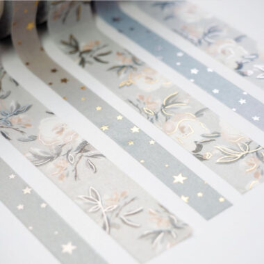 Custom Gold Foil Printed Washi Tape Roll
