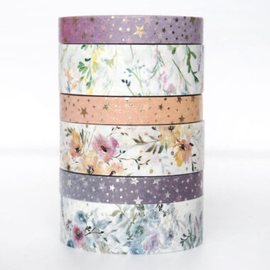 Custom Gold Foil Printed Washi Tape Roll