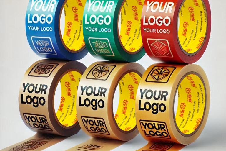 Custom Printed BOPP Tape with Logo Branded Packaging Tape for Sealing (4) Custom Logo Printed BOPP Packaging Tape Roll