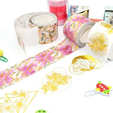 Colorful Gold Foil Custom Washi Tape for Planners