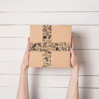 Custom Fragile Logo Kraft Paper Gummed Tape