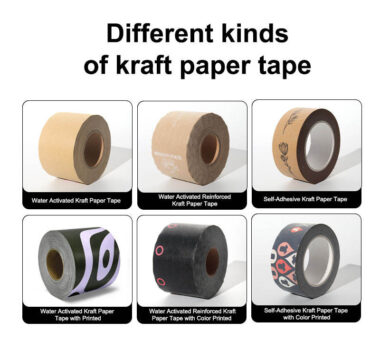 Custom Logo Printed Eco Kraft Paper Tape Roll