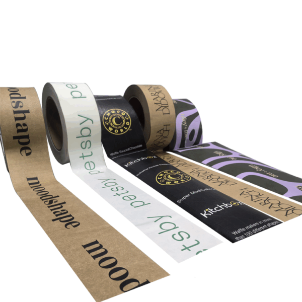 Custom Logo Printed Eco Kraft Paper Tape Roll
