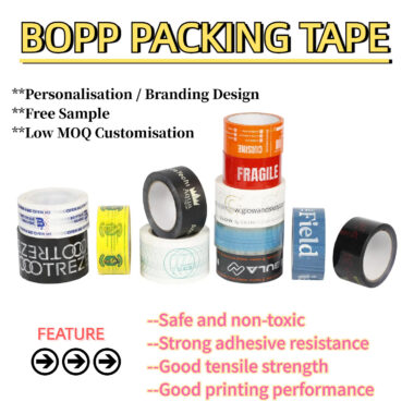 Custom Logo Printed Eco Kraft Paper Tape Roll