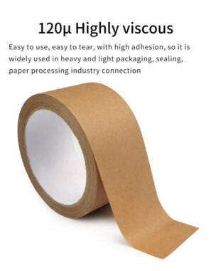 Writable Brown Kraft Water Activated Paper Tape