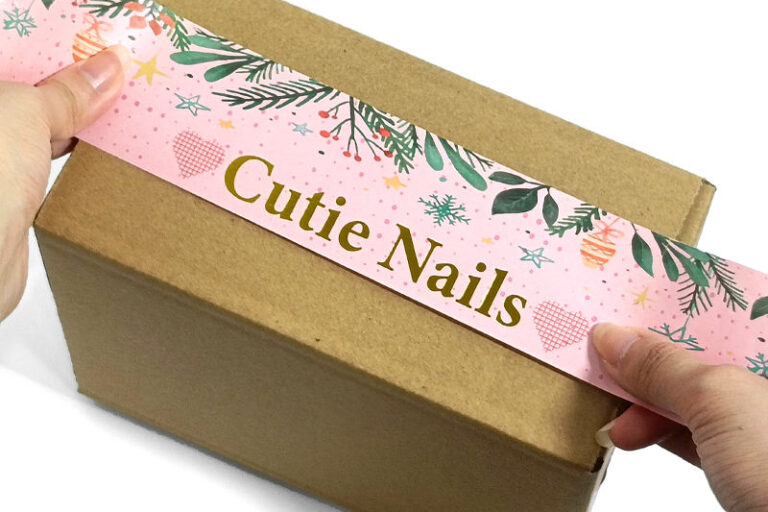 Printed Biodegradable Kraft Gummed Tape Custom Water Activated Logo Tape (6) Custom Printed Gummed Kraft Paper Packing Tape
