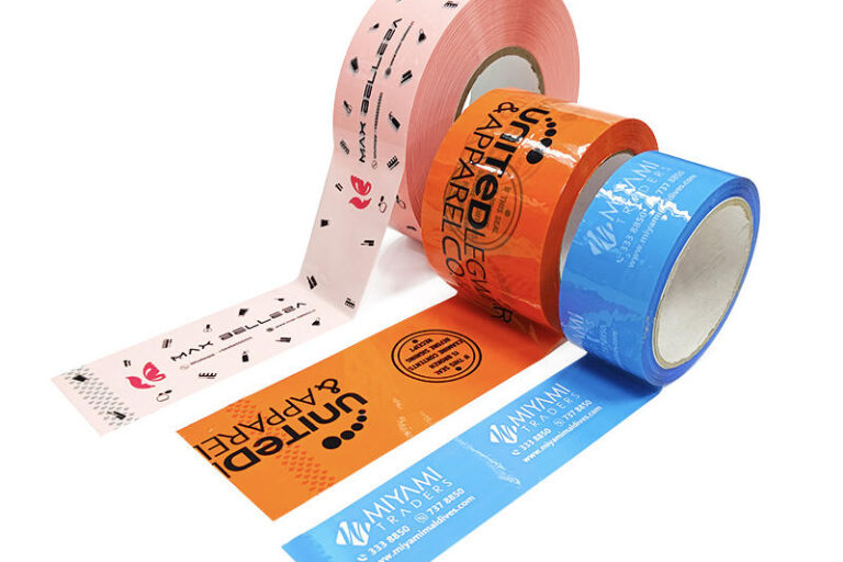 Printed OPP Adhesive Packaging Tape with Custom Logo Brand Sealing Tape Roll (1) Printed OPP Tape with Custom Brand Logo
