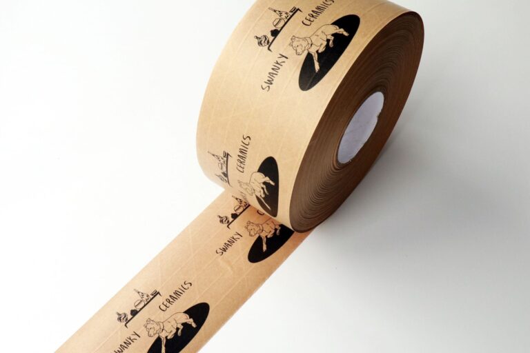 Strong Adhesive Printed Kraft Paper Tape – 20m Circle Sealing BOPP Tape Roll (6) Strong Water Activated Kraft BOPP Tape Roll 20m