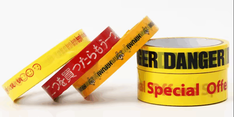 White Custom Logo BOPP Printed Packaging Tape Roll