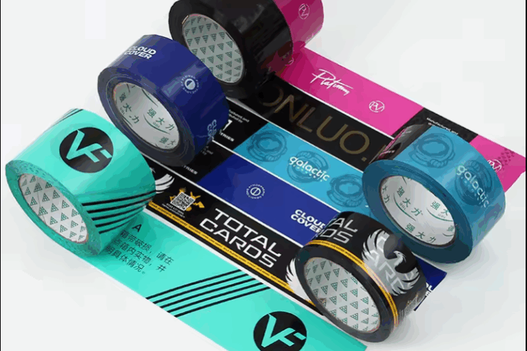 White BOPP Custom Printed Packaging Tape with Logo – Trusted Supplier Branding (4) White Custom Logo BOPP Printed Packaging Tape Roll