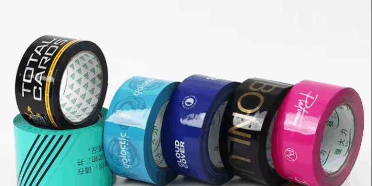 White Custom Logo BOPP Printed Packaging Tape Roll